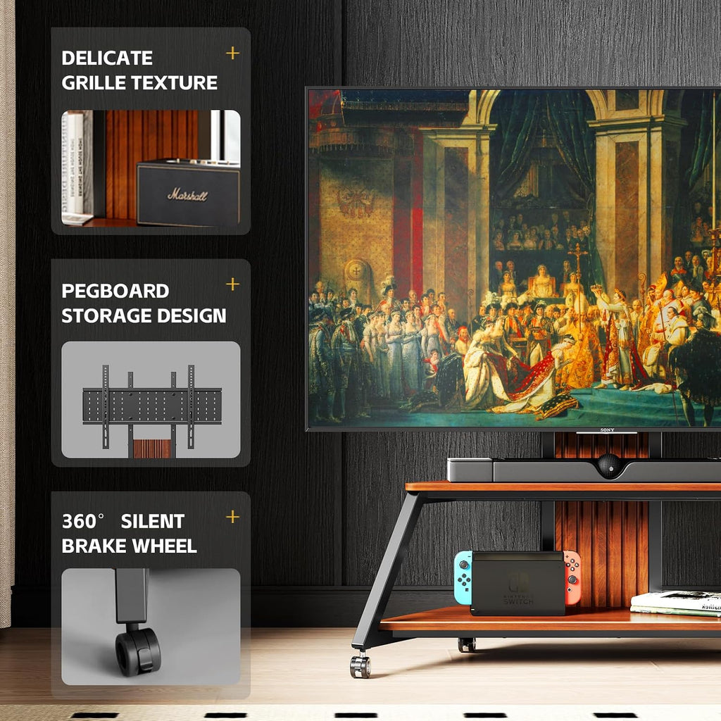 Heavy Duty Mobile TV Stand on Wheels for 50-100Inch - Image 3