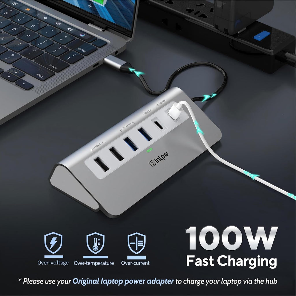 USB C Hub 9-in-1, 28° Ergonomic Aluminum Hub, 4K@60Hz HDMI, PD 100W - Image 5