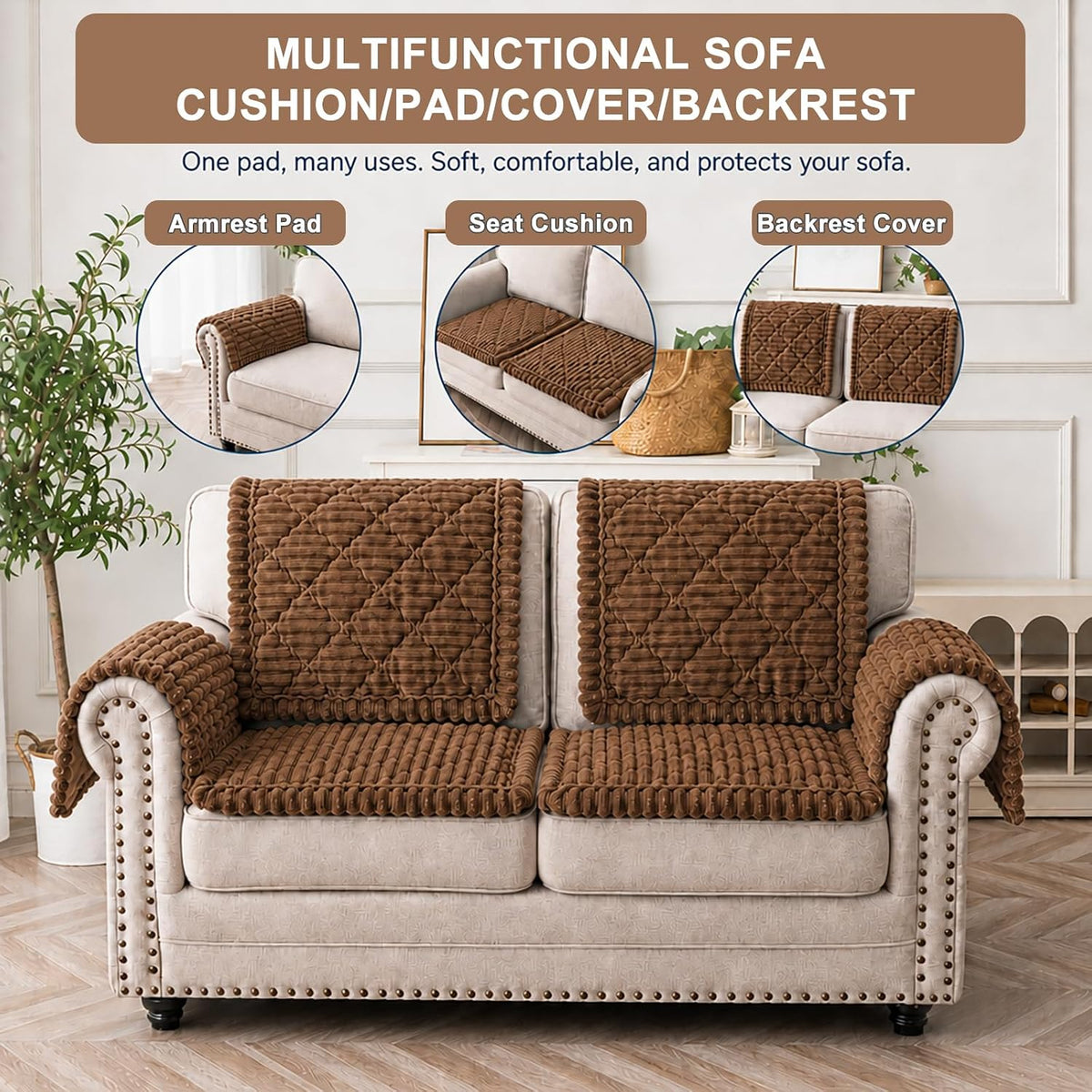 Couch Arm Covers, Sofa Arm Cover, Armchair cover, Pet Armrest Covers - Image 4