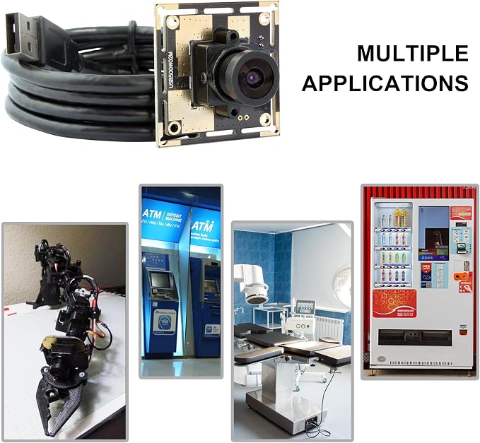 ELP 5mp USB Camera Module for Computer Industrial Machine Vision Webcam | 2.1mm Lens Wide Angle PC Camera for Windows Linux Android, Mac, UVC USB2.0 Lightburn Camera for Laptop, Computer, Jetson Nano - Image 2
