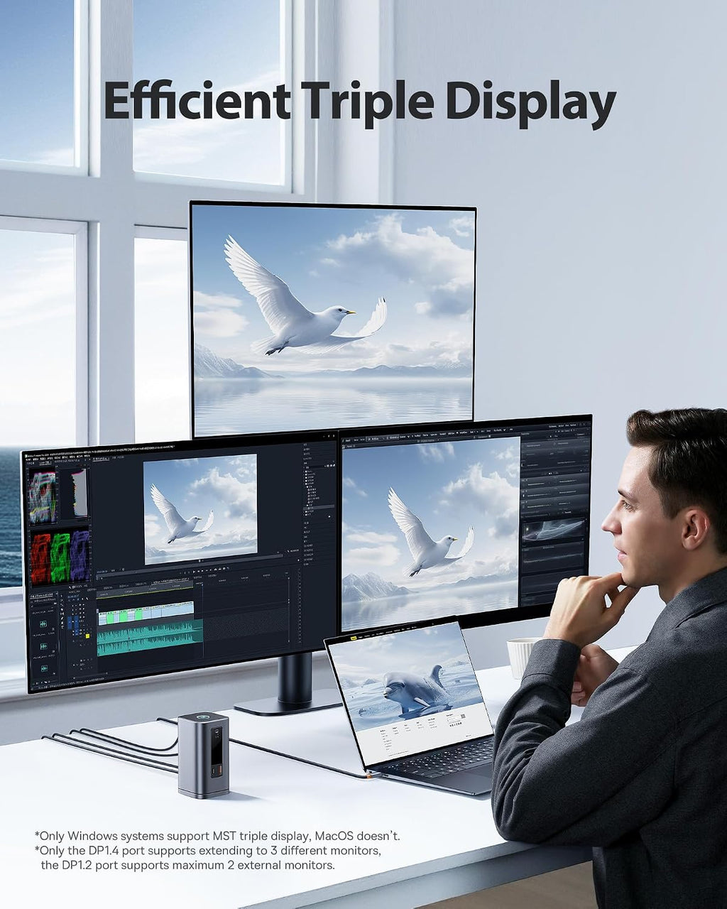 Baseus Spacemate Docking Station 11-in-1 with Triple Display for Windows - Image 3