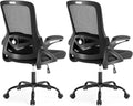 Ergonomic Office Chair Desk Chair with Adjustable Lumbar Support | Mesh Computer Chair Home Office Desk Chair with Flip-up Armrests Executive Task Chair Comfy Mesh Gaming Chair (2Pcs) by NexthroOfficeChair