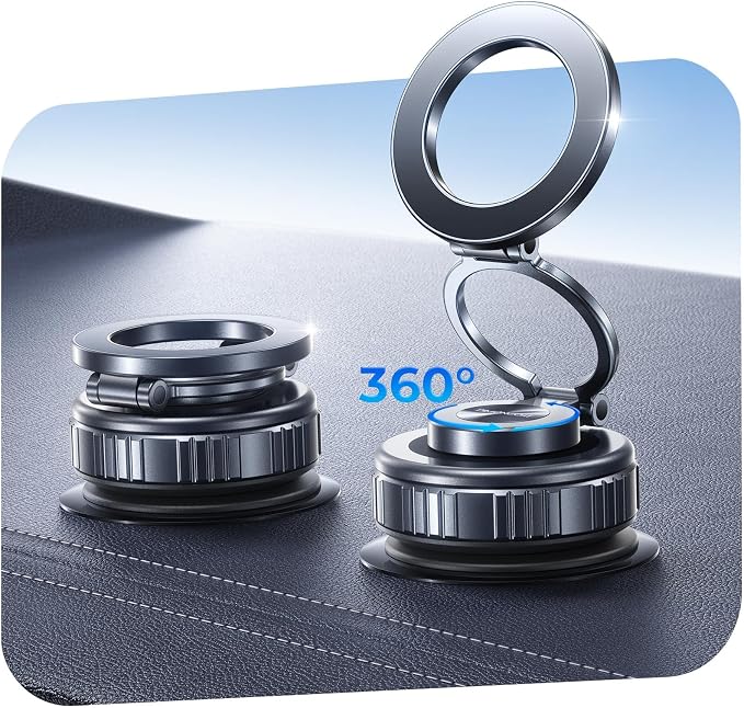 【Upgraded】All Metal for Magsafe Car Mount, Vacuum Magnetic Phone Holder | 119+LBS Suction, 360° Adjustable, Phone Holders for Your Car, Cell Phone Car Mount Accessories for iPhone 17 16 15 Pro Max - Image 9