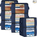Fab totes 90L Clothes Storage, Foldable Thick Fabric Blanket Storage Bags | Foldable Containers with Zippers,Window and Handles for Organizing Bedroom, Closet, Comforter, Bedding,Dorm essentials by Fabtotes