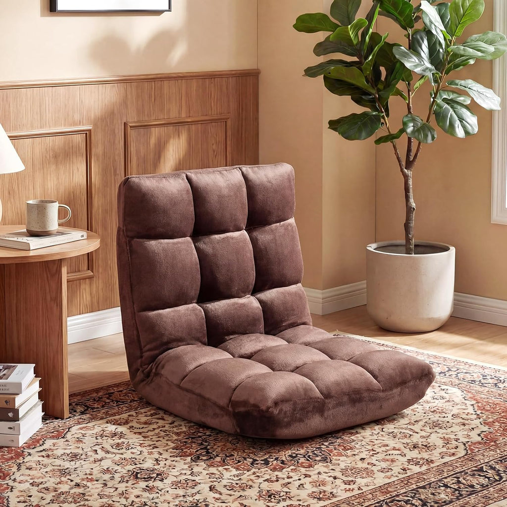COSTWAY Floor Chair, Folding Floor Gaming Chair with Back Support - Image 7