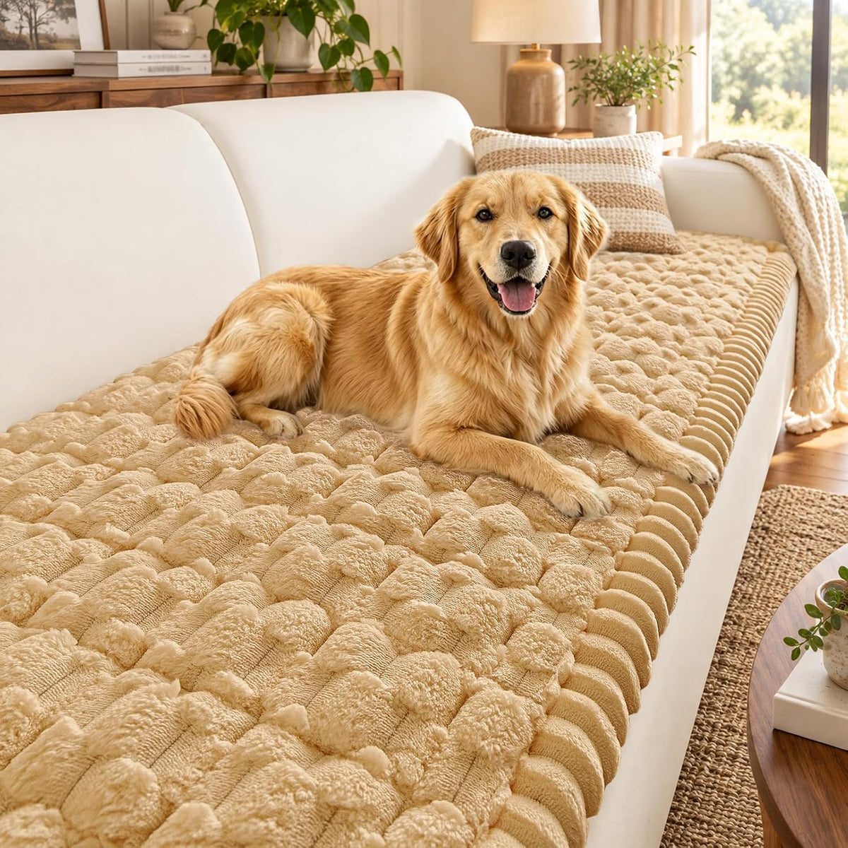 Smiry Couch Covers for Dogs, Non Slip Fuzzy Pet Sofa Protector Washable by Smiry