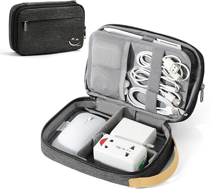 Travelkin Cord Organizer Travel, Cable Organizer For Electronic Accessories | Expandable electronics bag,tech organizer travel case, charger organizer travel case for Card,Usbs, travel essentials by MoreThanTravel