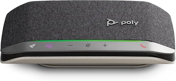 Poly Sync 20 USB-C Personal Portable Smart Speakerphone (Plantronics) – Long Battery Life – Noise/Echo Reduction -Works w/Teams (Certified), Zoom, PC, Mac, Mobile – Amazon Exclusive by Poly