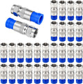 RG6 Compression Connectors 30Packs F-Type Coax Adapter by ZOERAX