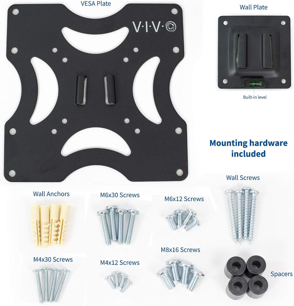 VIVO Black Basic TV Wall Mount Bracket for 23-37 in Screens, MOUNT-VW2X2A - Image 3