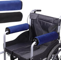 lefeke 2 Pack Wheelchair armrest Pads - Soft Velvet Foam armrest Covers for wheelchairs, Office Chairs and armchairs, etc., Effectively relieves arm Pressure and Prevents Soreness (Blue) by lefeke