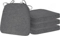 ELFJOY Non-Slip Chair Cushions for Dining Chairs Dark Grey 16.7"x16" | 4 Pack, with Ties and Washable Cover, U Shape, Breathable Fabric, for Kitchen Dining Office Folding Chairs，Comfortable by ELFJOY