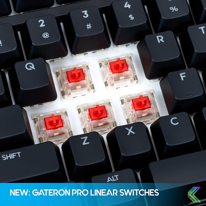KINESIS Freestyle Edge RGB Plus Split Mechanical Keyboard | Hotswap Linear Switches | RGB | Ergonomic | Detachable Palm Support | Fully Programmable | Mac Keycaps Included | Lift Kit Included - Image 6