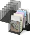 LEKETREE File Organizer for Desk, File Folder Organizer with 5-Section Vertical Rack, Suitable for Home Office Document Organization and Storage(Black 2-Pack) by Stylishworkspaceeffortlessorganization