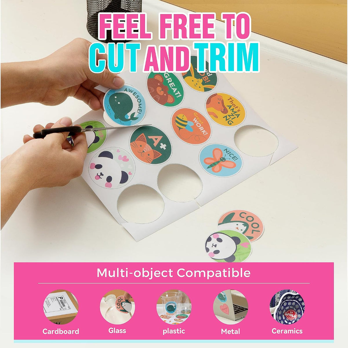 60 Shipping Labels 2 Per Sheet 8.5" x 5.5" Matte Half Sheet Labels Self Adhesive White Shipping Label Paper - Image 5
