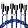 USB C to USB C Cable, 3 Pack 10ft Type C Fast Charger Cord (Blackblue) | Nylon Braided High-Speed Data Transfer Wire for iPhone 17/16/15 Plus/Pro Max iPad Air Ps5 Controller Samsung Galaxy by CUGUNU
