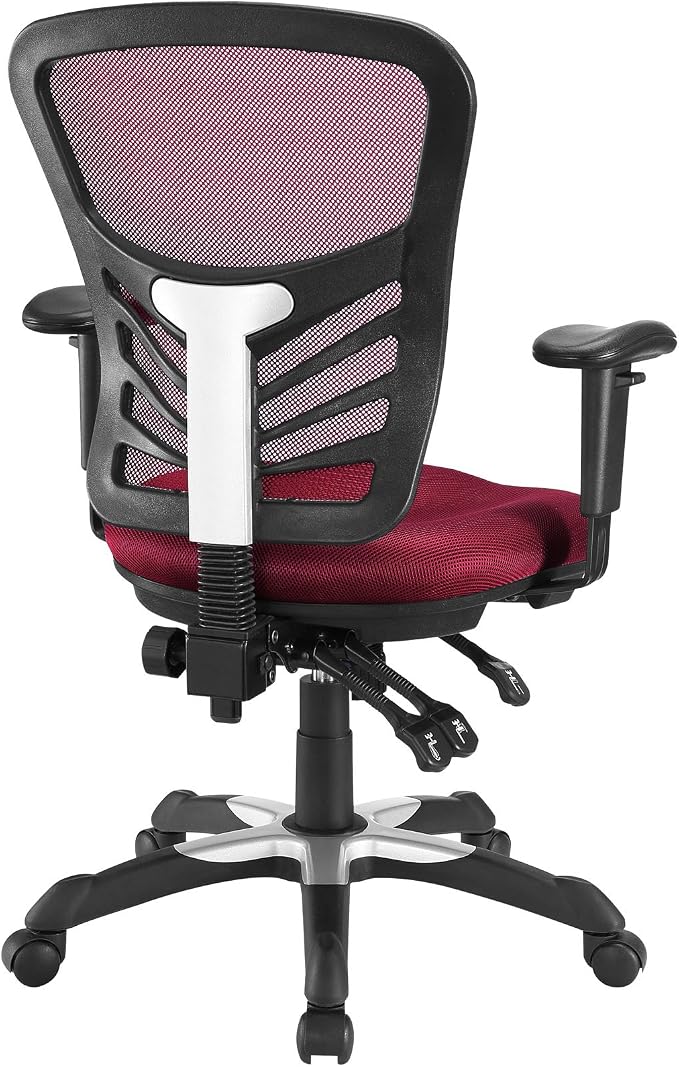 Modway Articulate Ergonomic Mesh Office Chair in Red - Image 5