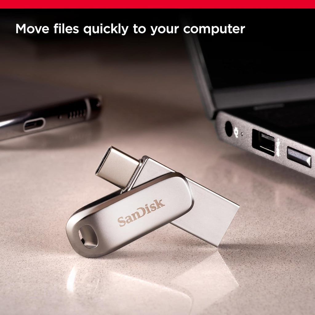 SANDISK 64GB Ultra Dual Drive Luxe, USB-C+USB-A, Up to 400MB/s Read Speeds - Image 4