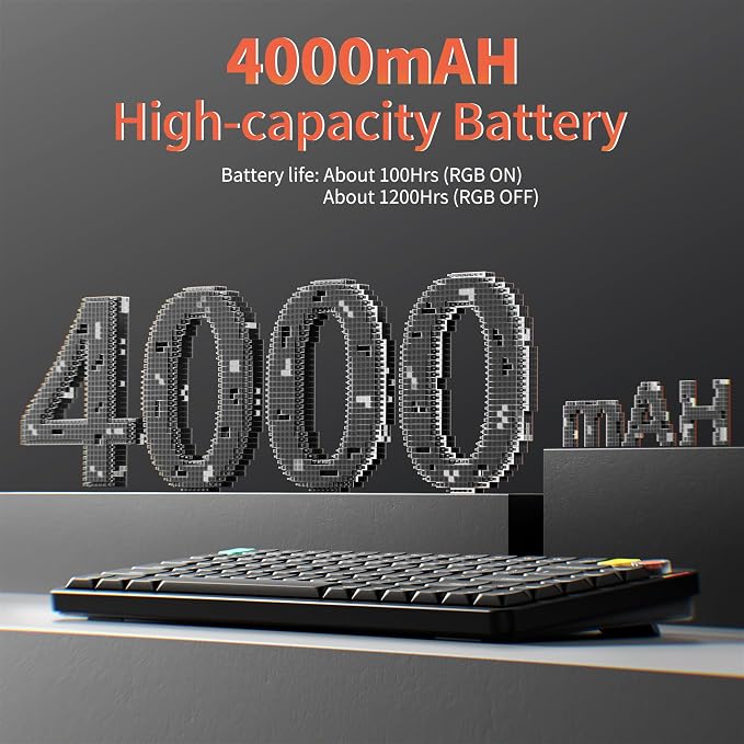 nuphy Air75 V3 Mechanical Keyboard with Knob, Black-Blush Nano Switches | 75% Low Profile keyboard, Hot-Swap, for Mac/Windows, Support Bluetooth/2.4GHz/USB-C,Silent keyboards, Wireless, RGB Backlit - Image 3
