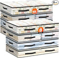 8 Pack Under Bed Storage Bags, 90L Foldable Clear Containers with Handles | Dual Zipper Storage Bins for Comforters, Bedding, Blankets, Closet Organizer for Clothes, Linen Sheets, Sweaters by Unknown