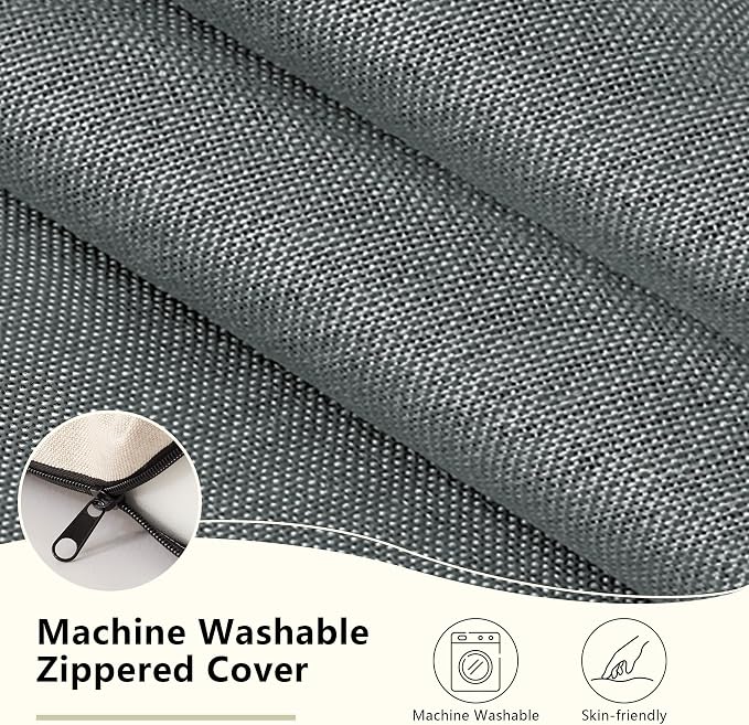 Nordjager Chair Cushions for Dining Chairs, 4 Pack Memory Foam Cushion | 2.5" Thick Chair Cushion; Waterproof Surface with 17" x 16" Size for Kitchen & Dining Chairs, Secure Ties and Washable Cover. - Image 7