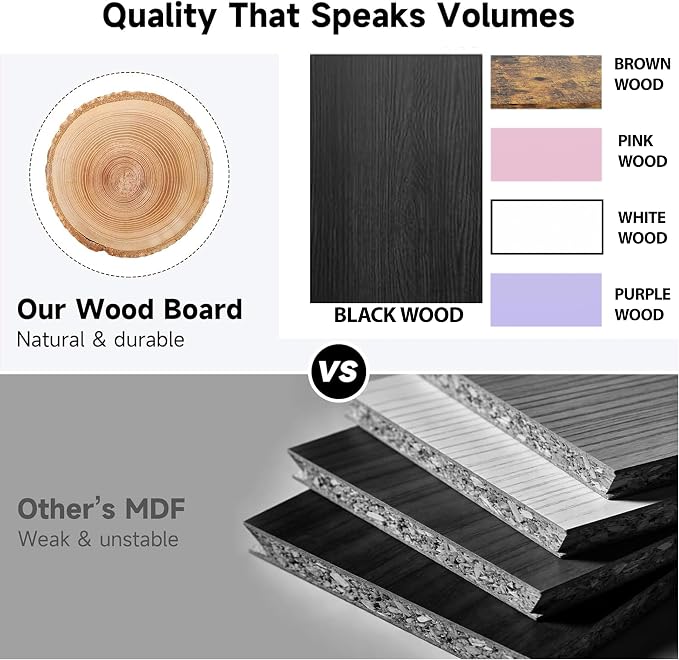 Adjustable Monitor Stand Riser for Desk, Wood Computer & Laptop Stand, Desk Organizers and Accessories, Office Desk Accessories & Workspace Organizer for Home Office Supplies, Brown 2-Pack - Image 6