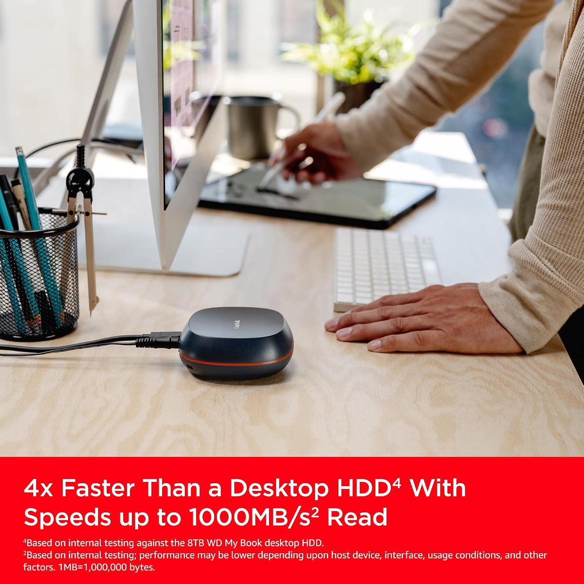 Sandisk 8TB Desk Drive SSD, Up to 1000MB/s Read Speeds, Black - Image 5