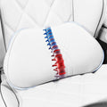 Lumbar Support Pillow for Car Seat, Office Chair, Off-White, 1PC | Leather Lumbar Pillow Memory Foam Lower Back Cushion for Back Pain Relief Improve Posture, Ergonomic Back Rest Gaming Chair by Dapucarin