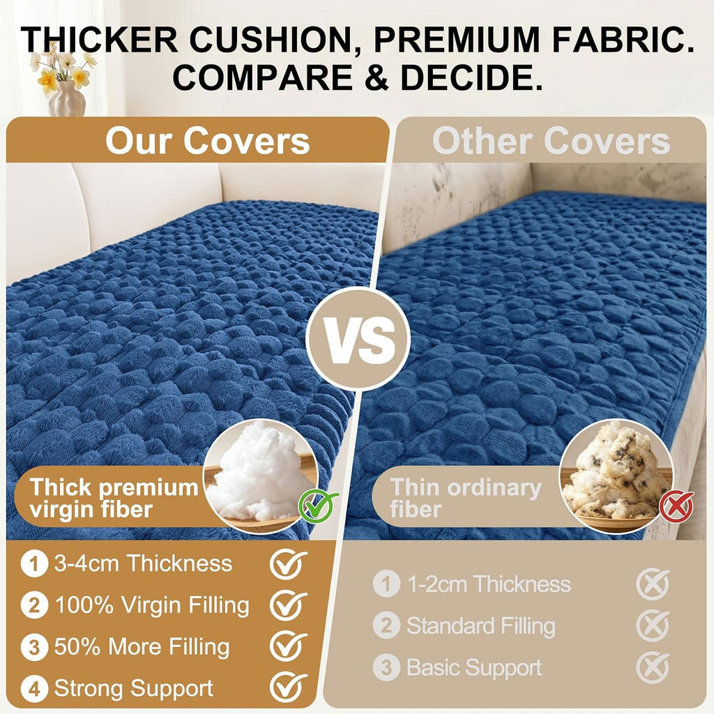 Smiry Couch Covers for Dogs, Non Slip Fuzzy Pet Sofa Protector Washable - Image 4