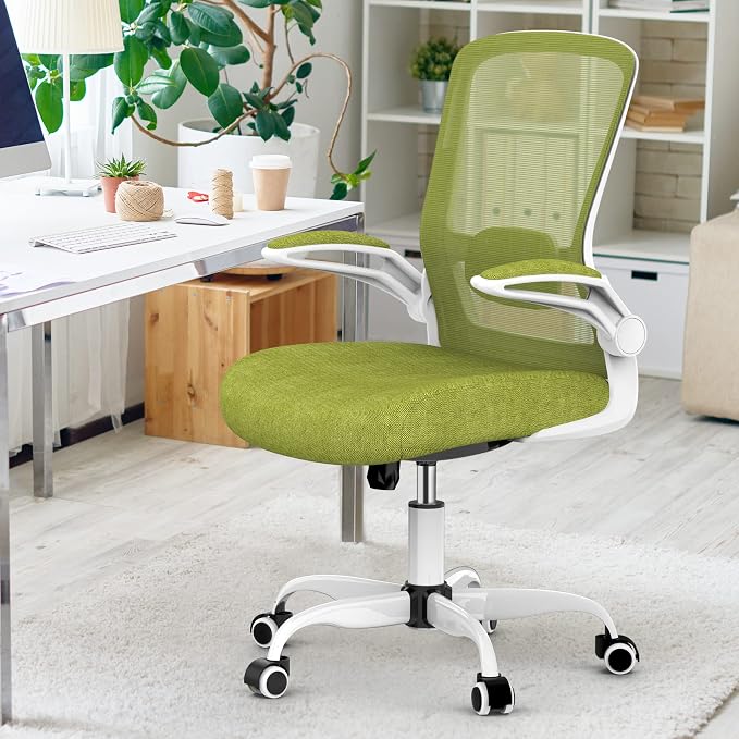 Mimoglad Ergonomic High Back Mesh Office Chair, Adjustable Lumbar Support, Thickened Seat Cushion (Modern, Green Pear) by Mimoglad