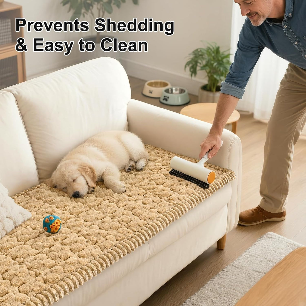 Smiry Couch Covers for Dogs, Non Slip Fuzzy Pet Sofa Protector Washable - Image 6