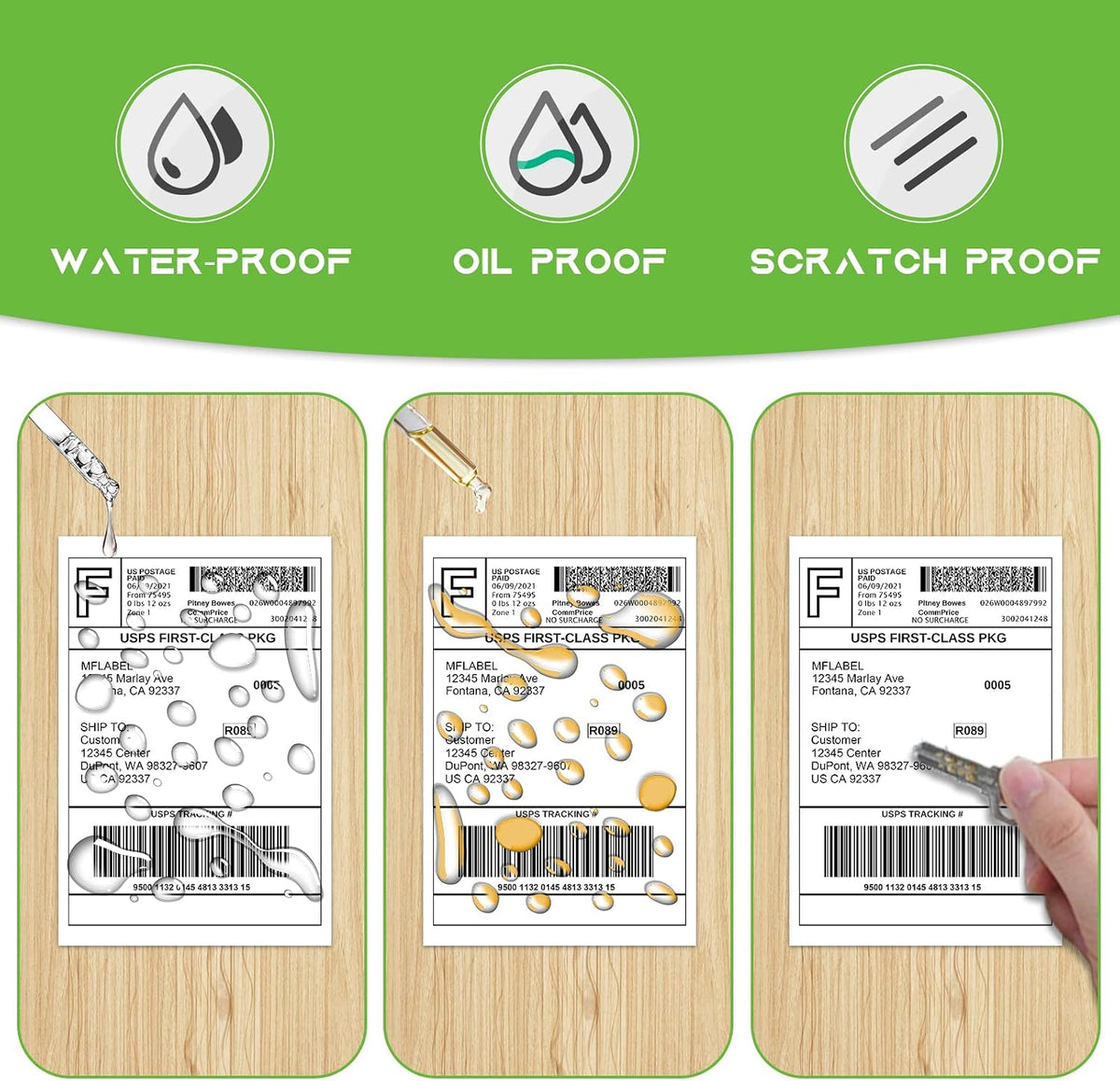 MFLABEL 4x6 Direct Thermal Shipping Labels - 32 Rolls of 450 Labels/Roll, Compatible with Zebra 2844/ZP450/ZP500/ZP505, USPS/FedEx/UPS/Amazon Shipping, Smudge-Resistant & Permanent Adhesive - Image 4
