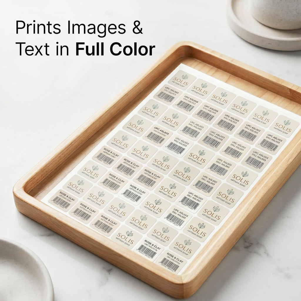 1" X 1" Matte White Printable Labels (250 Sheets, 15750 Stickers) - Image 4