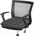 BUYUE Good Support Office Chair Cushion Padded, Soft Velvet Comfortable Non-Slip Seat Cushion for Computer Desk Kitchen Chair (1 Count, Gray) by BUYUE