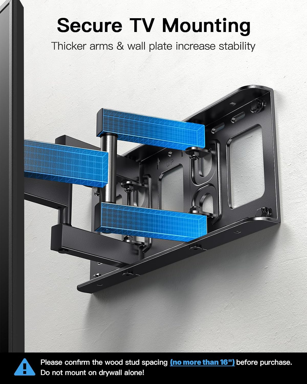Pipishell Full Motion TV Wall Mount for 26–74 inch TVs up to 99 lbs - Image 5