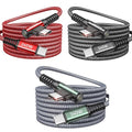 AINOPE 240W USB C to USB C Cable Fast Charging 1.5FT,Right Angle Fast Type C Charging Cable Fits iPhone 16 Pro Max Plus,iPhone 15,MacBook Air/Pro,iPad Pro,Samsung,Pixel,All Devices,Black,Grey,Red by AINOPE10yearsforphoneaccessories