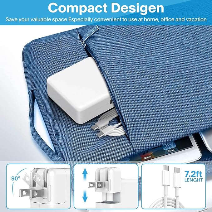 Mac Book Pro Charger-118W USB C Fast Charger Power Adapter Compatible with MacBook Pro/MacBook Air 16 15 14 13 Inch, M1 M2 M3 M4 M5, New iPad Pro and All USB C Device, 6.6ft Charge Cable - Image 7