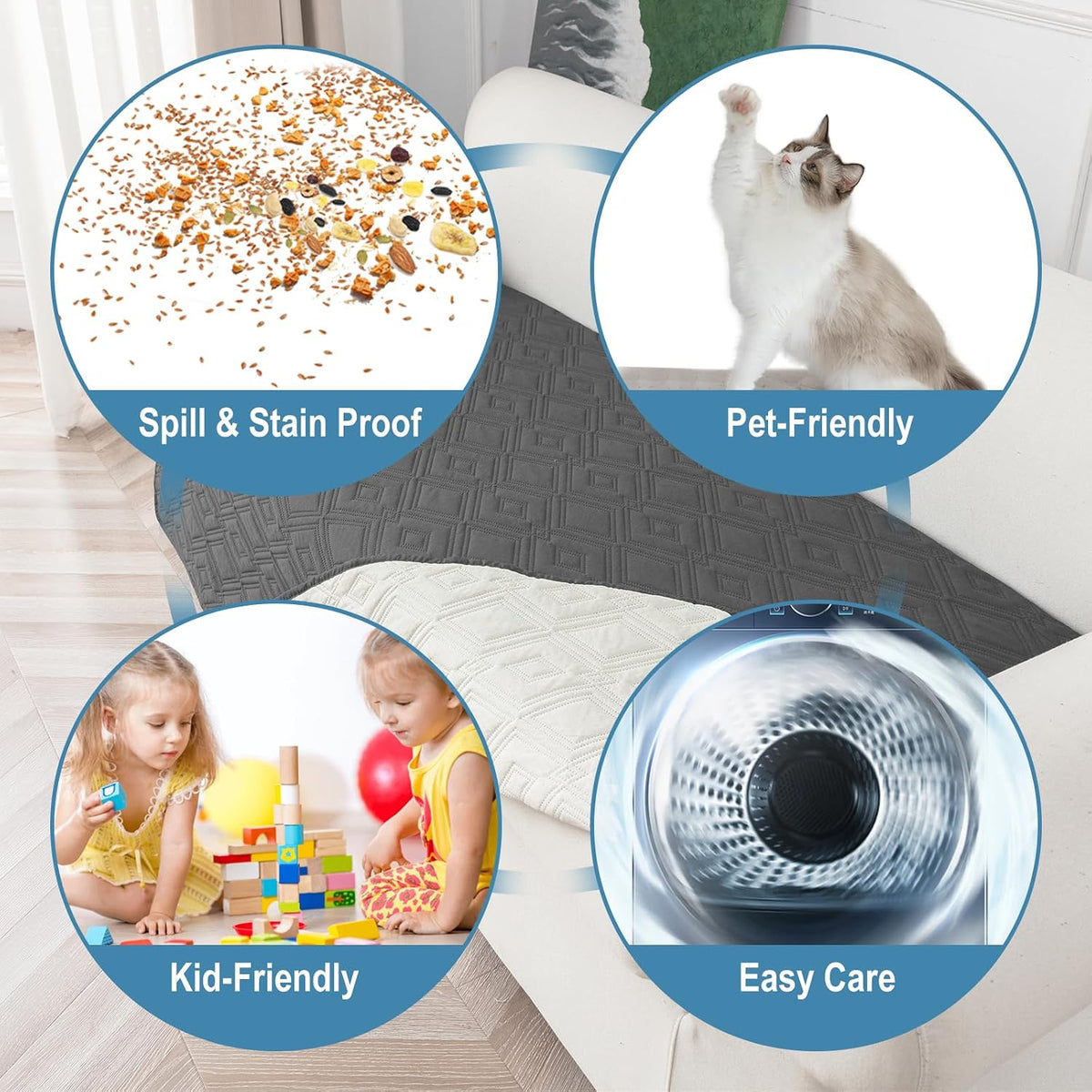 Waterproof Recliner Chair Cover for Pets Non Slip Washable Sofa Protector - Image 3
