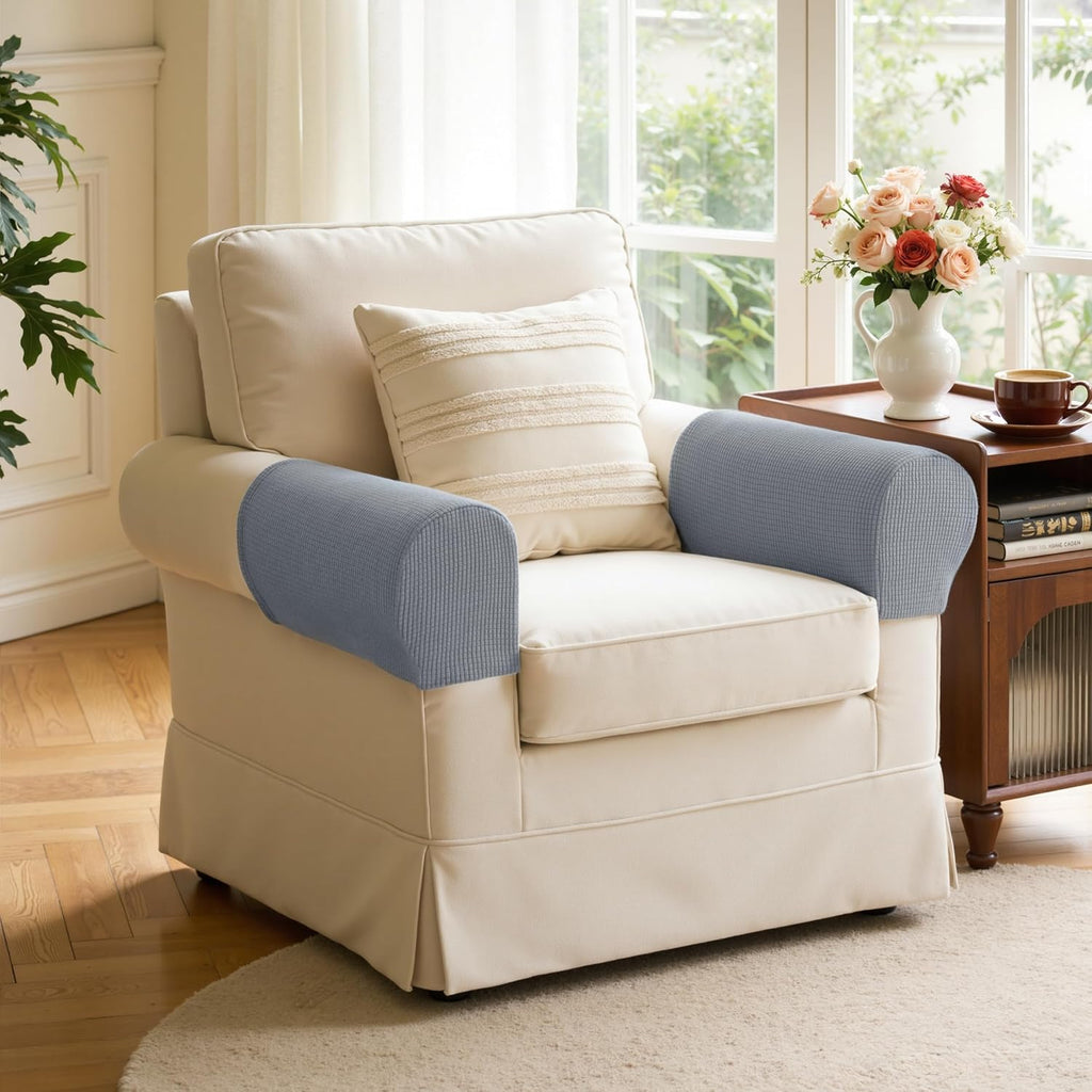 SUBRTEX Stretch Couch Arm Covers Set of 2, Non-Slip Sofa Armrest Slipcovers - Image 5