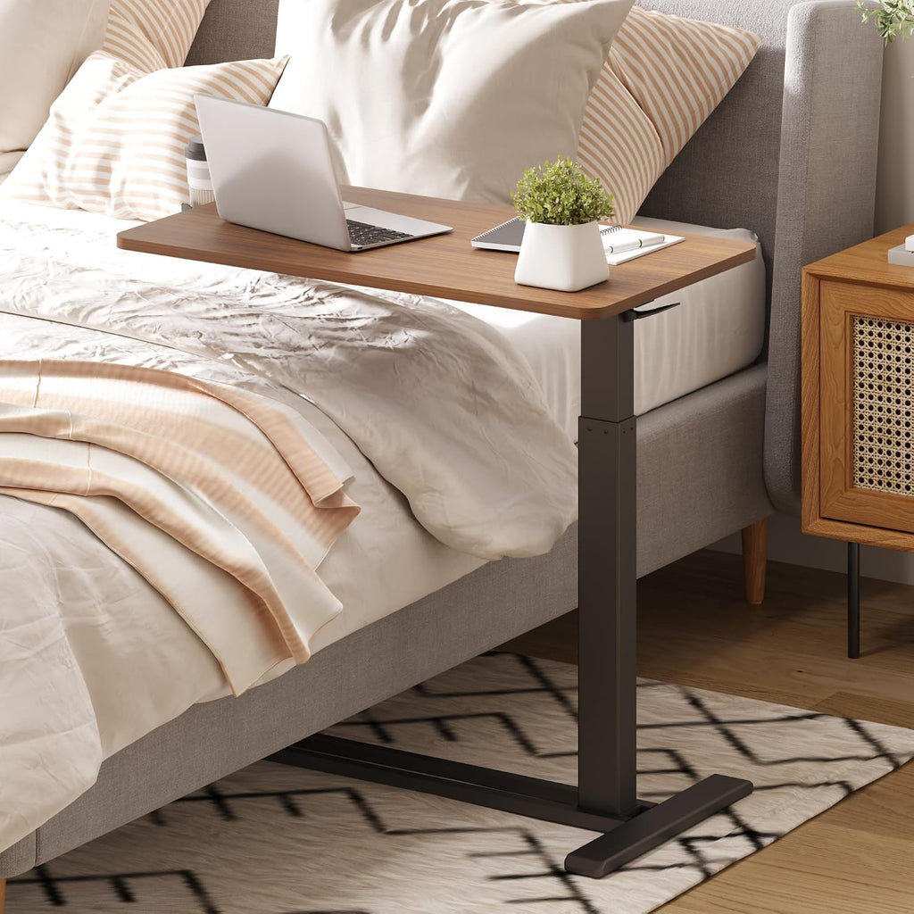 32''Large Medical Overbed Bedside Table with Wheels,Rolling Table - Image 7