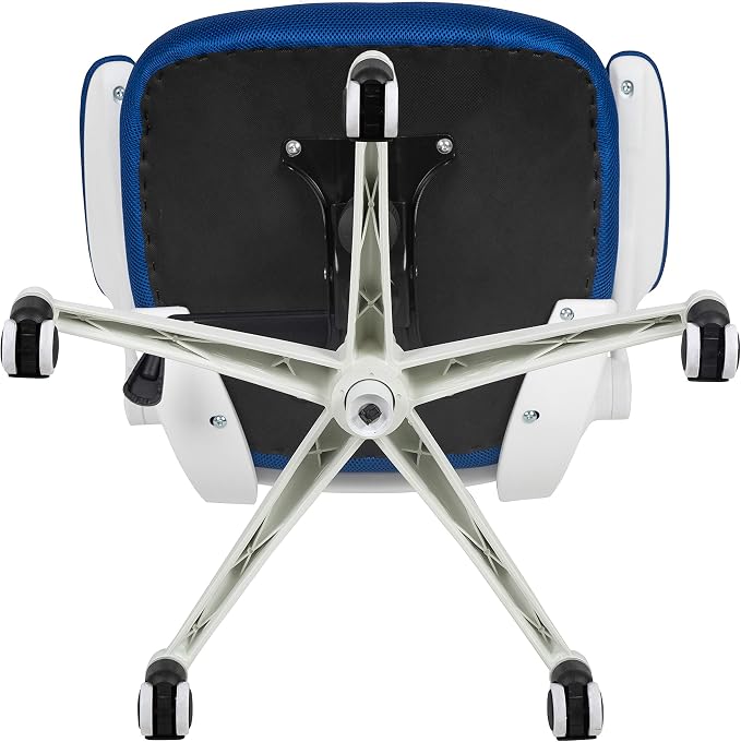 Flash Furniture Kelista Office Chair, Ergonomic, Mid-Back, White Frame, Blue Mesh with Swivel | White Frame, Mid-Back, Flip-Up Arms, Mesh Back - Image 12