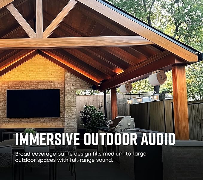Polk Audio Atrium 6 Outdoor All-Weather Speakers with Bass Reflex Enclosure (Pair, White), Broad Sound Coverage, Speed-Lock Mounting System (Pack of 4) - Image 6