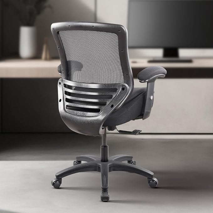 BOLISS 400lbs Ergonomic Office Chair Mid Back Double Seat Cushion | Height Adjustable Arms Mesh Ergonomic Super Soft Wide Cushion Office Computer Desk Chair - Image 2