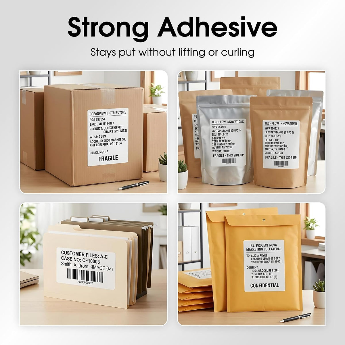 8.5" X 11" Matte White Full Sheet Labels (30 Sheets, 30 Stickers) - Image 5