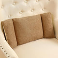 Queekay Fleece Lumbar Support Pillow 3 Section Back Pillow Office Chair for Back Support Comfortable Lumbar Cushion for Car Seat Pain Relief Sofa Rest(Light Tan) by Queekay