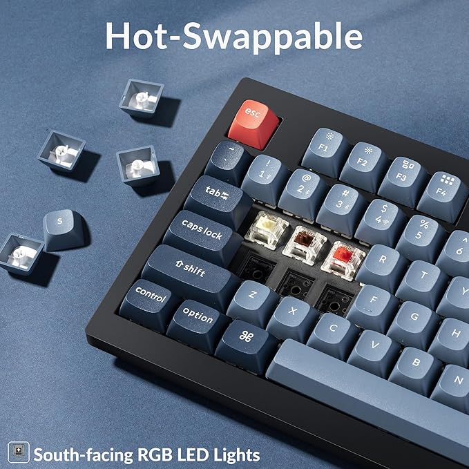 Keychron V5 Max Custom Wireless Mechanical Gaming Keyboard with Number Pad, 96% Layout QMK/VIA 2.4 GHz/Bluetooth 5.1/Wired, RGB Backlit Hot-Swappable Gateron Banana Switch for Mac Windows Linux - Image 5