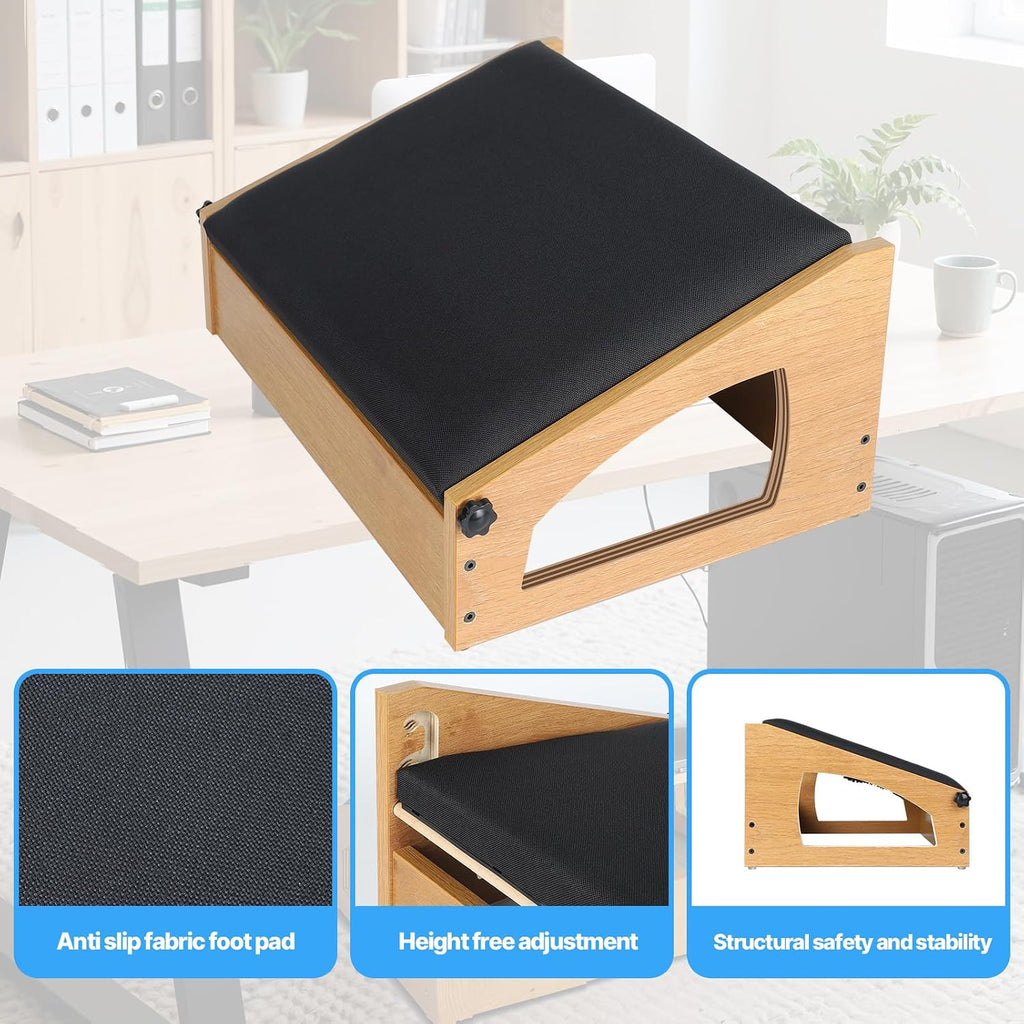 Ergonomic Foot Rest Under Desk,4 Adjustable Height Foot Stool - Image 6