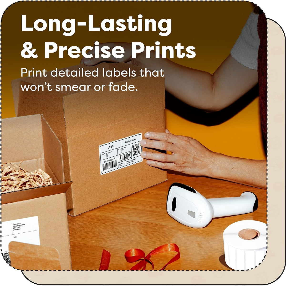 4" X 2.5" Direct Thermal Labels (5750 Count, 10 Rolls) - Image 3