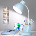 10W Wireless Charging LED Desk Lamp with Pen Holder, CRI 95, Blue | 800LM, 3 Modes, 360°Flexible Arm, Touch, Brightness, Table Lamp for Home Office, Dorm, Bedside, Study, Reading, with Adapter by Sailstar