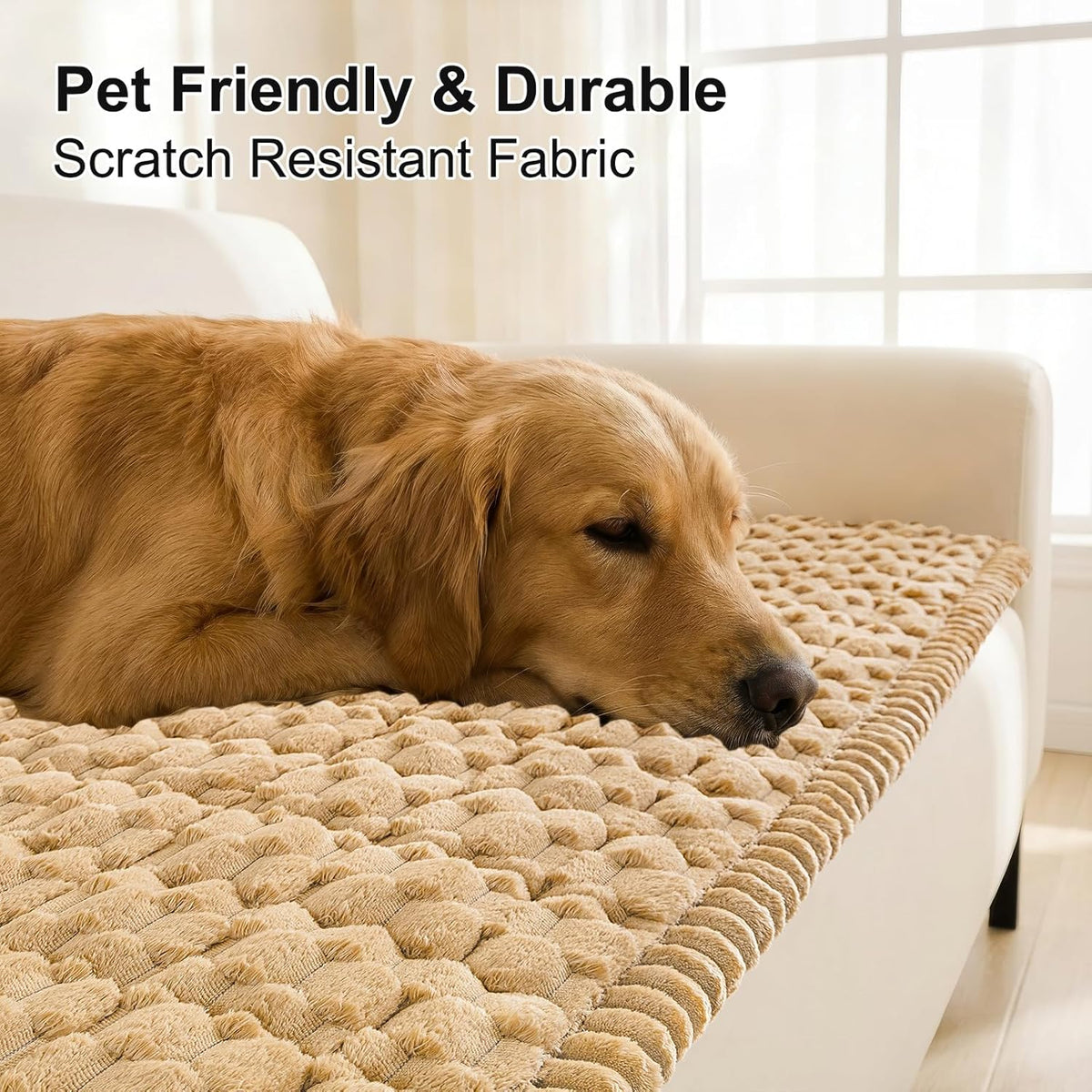 Smiry Couch Covers for Dogs, Non Slip Fuzzy Pet Sofa Protector Washable - Image 3
